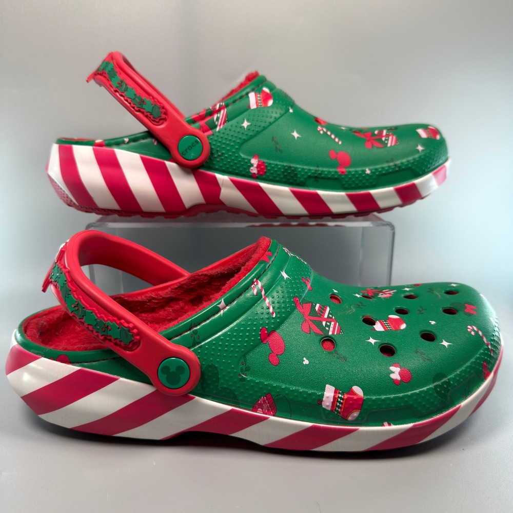 Crocs Disney Mickey Christmas Women 11 Mens 9 Lined Clog Mouse Dual Comfort Shoe